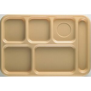 cambro ps1014 compartment cafeteria tray, 14-1/2"wx10"d, tan, case of 24