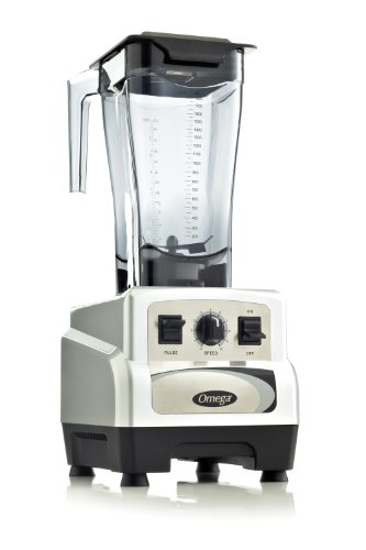 Omega BL460S 3 Peak Horse Power Commercial Blender Variable Speed with Pulse, 64-Ounce, Silver