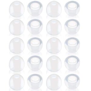 bluecell 10 pairs small clear color silicone replacement ear buds tips for audio-technica skullcandy monster sony ultimate ears sharp sennheiser plantronics tdk phillips panasonic denon griffin jvc