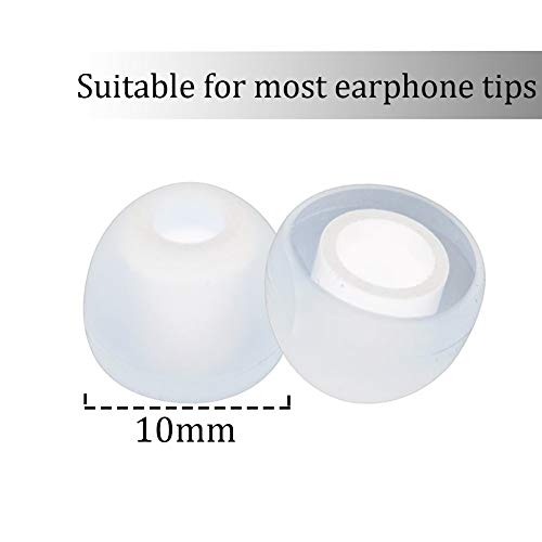 Bluecell 10 Pairs Small Clear color Silicone Replacement Ear Buds Tips for Audio-Technica Skullcandy Monster Sony Ultimate Ears Sharp Sennheiser Plantronics TDK Phillips Panasonic Denon Griffin JVC