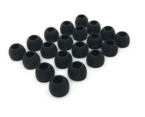 justearbuds 10 pairs medium 4.5mm silicone replacement ear buds tips - black
