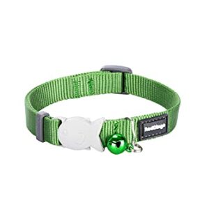 Red Dingo Classic Cat Collar, One Size Fits All, Green