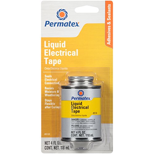 Permatex 85120-6PK Liquid Electrical Tape - 4 oz., (Pack of 6) , BLACK