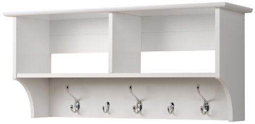 Prepac 36 inch Wide Hanging Entryway Shelf, White