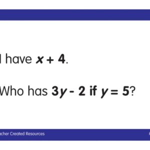 Teacher Created Resources I Have… Who Has…? Math Grades 5-6 (TCR7834)