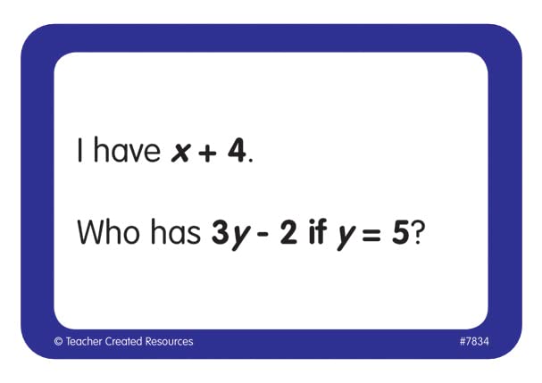 Teacher Created Resources I Have… Who Has…? Math Grades 5-6 (TCR7834)