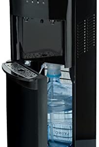 Primo Bottom-Loading Water Dispenser - 2 Temp (Hot-Cold) Water Cooler Water Dispenser for 5 Gallon Bottle w/Child-Resistant Safety Feature, Black