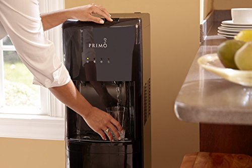 Primo Bottom-Loading Water Dispenser - 2 Temp (Hot-Cold) Water Cooler Water Dispenser for 5 Gallon Bottle w/Child-Resistant Safety Feature, Black