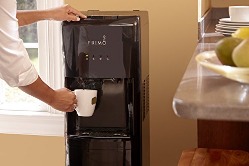 Primo Bottom-Loading Water Dispenser - 2 Temp (Hot-Cold) Water Cooler Water Dispenser for 5 Gallon Bottle w/Child-Resistant Safety Feature, Black