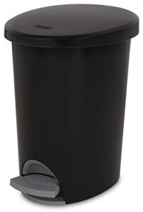 sterilite corp 10819002 waste basket step on black 2.6 g, standart, 2 g