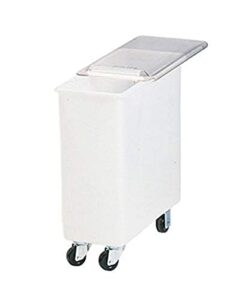 carlisle foodservice products bin2702 portable ingredient / food storage bin with sliding lid, 27 gallon, white