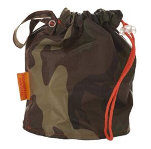camouflage small goknit pouch project bag w/ loop & drawstring