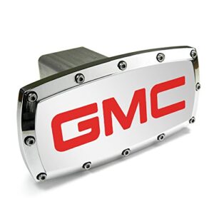 gmc red engraved billet aluminum tow hitch cover