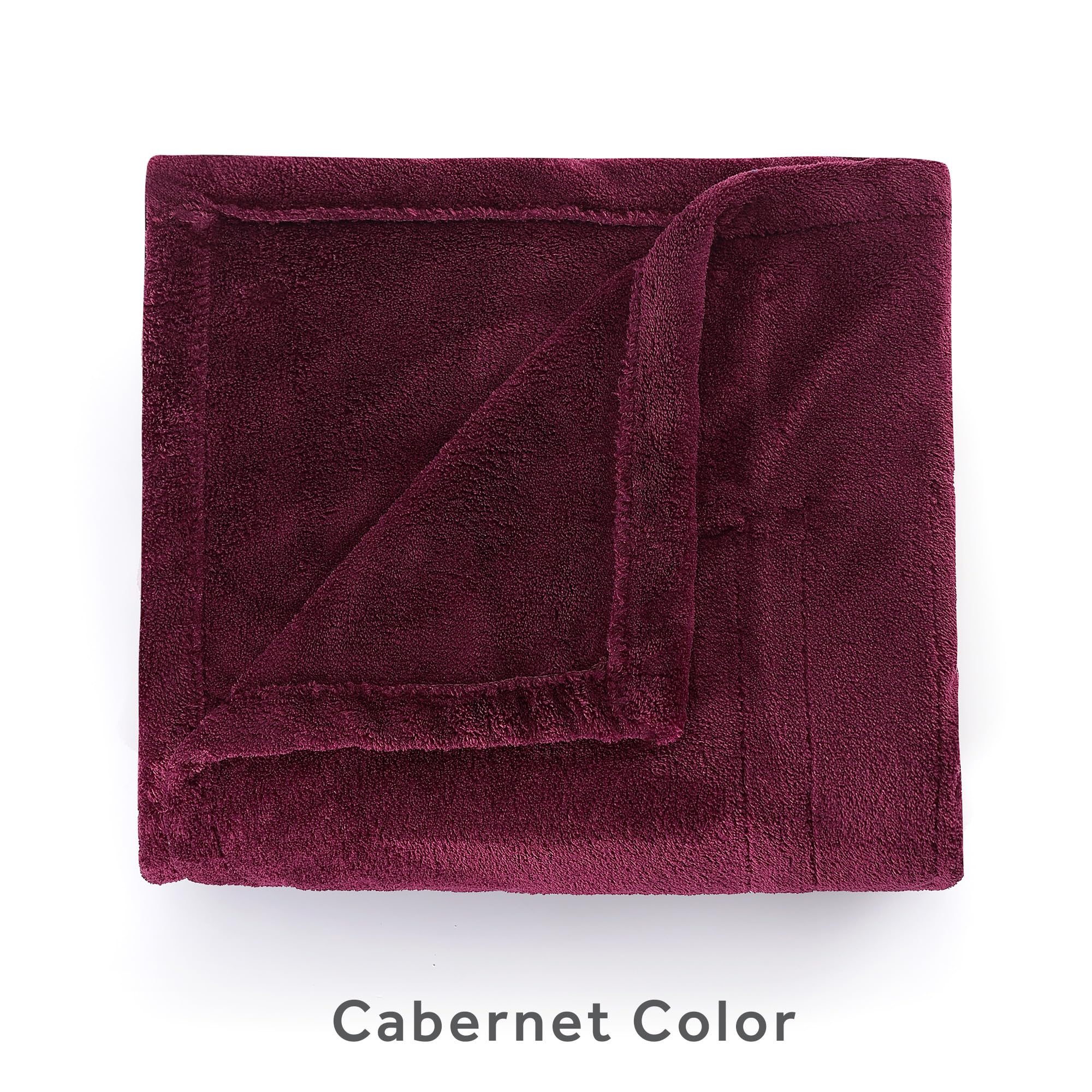 Sunbeam Royal Luxe Cabernet Heated Personal Throw / Blanket, Cozy-Warm, Adjustable Heat Settings