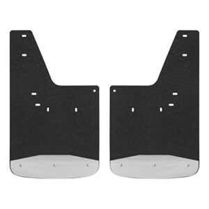 luverne 250930 front 12-inch x 20-inch textured rubber mud guards, select dodge, ram 1500, 2500, 3500 , black