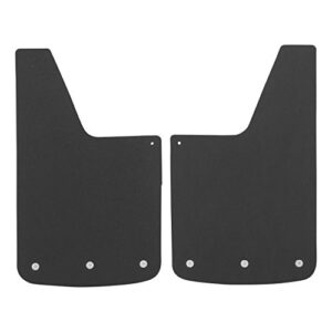 LUVERNE 251220 Universal Front or Rear 12-Inch x 20-Inch Textured Rubber Mud Guards with Stainless Steel Plates , Black