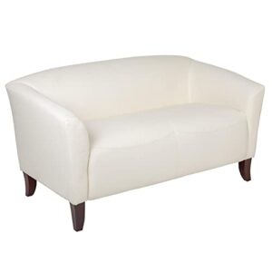 flash furniture hercules imperial series ivory leathersoft loveseat