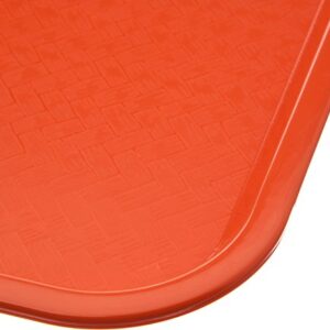 Carlisle FoodService Products CT121624 Café Standard Cafeteria / Fast Food Tray, 12" x 16", Orange