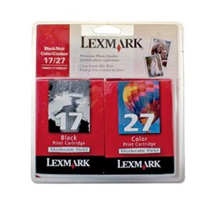 lexmark twin pack #17 black and #27 color print cartridges-10n0595