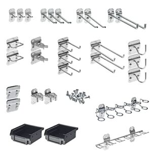 triton products lh3-kit lochook 30-piece zinc plated steel hook and bin assortment for locboard