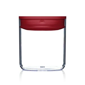click clack pantry canister, 1.6-quart, red lid
