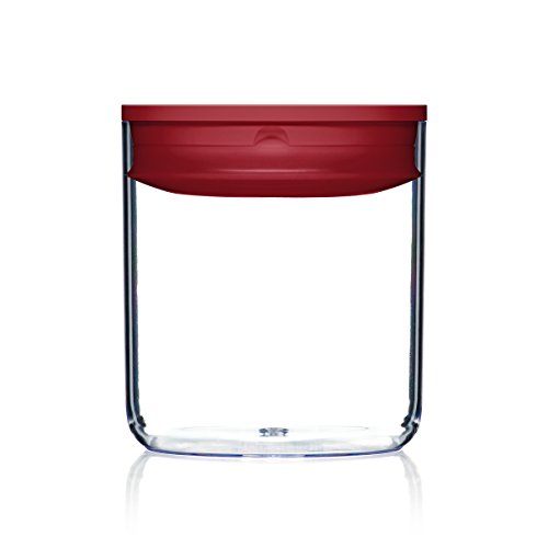 Click Clack Pantry Canister, 1.6-Quart, Red Lid