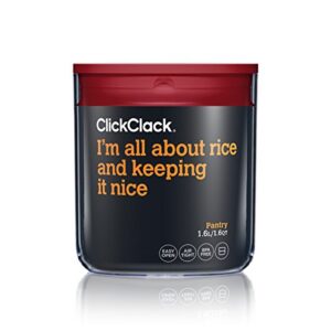 Click Clack Pantry Canister, 1.6-Quart, Red Lid