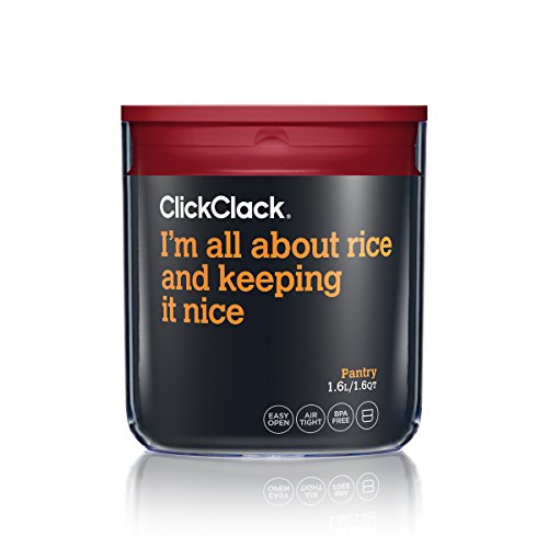 Click Clack Pantry Canister, 1.6-Quart, Red Lid