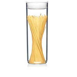 Click Clack Pantry Spaghetti Canister, 2-1/2-Quart, White Lid