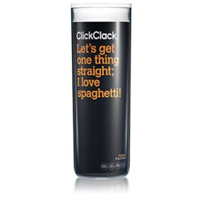 Click Clack Pantry Spaghetti Canister, 2-1/2-Quart, White Lid