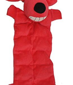 Multipet 12-Inch Squeaker Mat Soft Plush Dog Toy with 13 Squeakers, Colors may vary