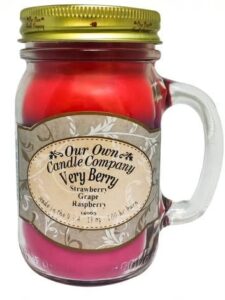 our own candle company very berry scented 13 ounce mason jar candle