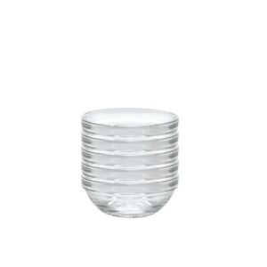 duralex made in france lys 3-1/2-inch stackable clear glass bowl, set of 6