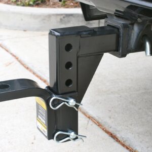 MaxxHaul 70067 Trailer Hitch - 8-Position Adjustable Ball Mount Tow Hitch - 5000 lbs. GTW Capacity , Black