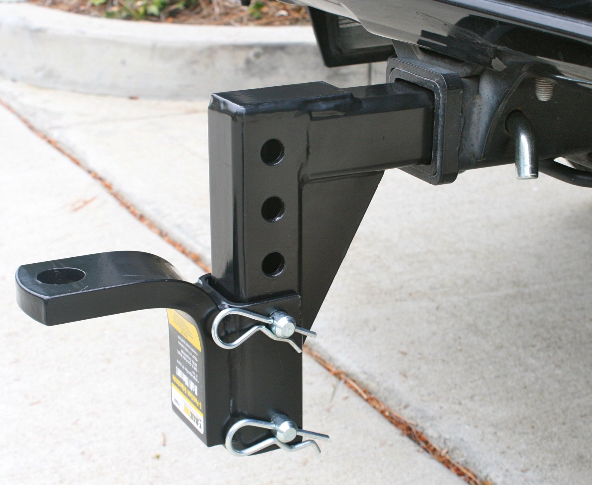 MaxxHaul 70067 Trailer Hitch - 8-Position Adjustable Ball Mount Tow Hitch - 5000 lbs. GTW Capacity , Black