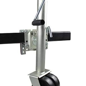 MaxxHaul 70149 Trailer Jack with Dual Wheels - 26-1/2" to 38" Lift Swing Back - 1500 lbs. Capacity , Grey