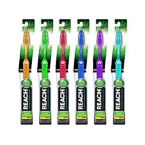 Reach Toothbrush Full Head 6 Brushes Medium, 6 Count (Pack of 1)