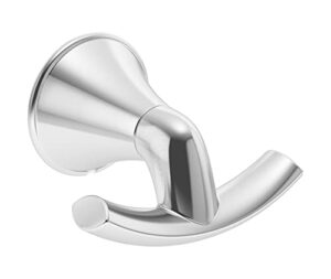 symmons 553rh elm wall-mounted double robe hook in polished chrome