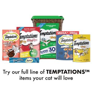 TEMPTATIONS Classic Crunchy and Soft Cat Treats Feline Favorite Variety Pack, 3 oz. Pouches,4 Count