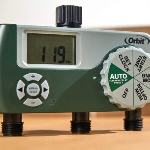 Orbit 56082 3-Outlet Hose Watering Timer, Green