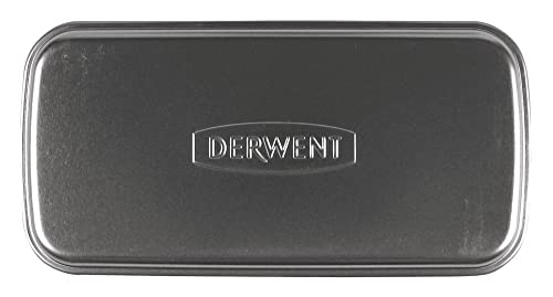 Derwent Pencil Tin (2300582) , Silver, 1 Count (Pack of 1)