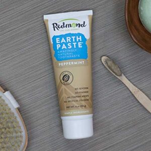 Redmond Redmond earthpaste - natural non-fluoride toothpaste, 4 ounce tube (3 pack, peppermint, wintergreen, cinnamon)