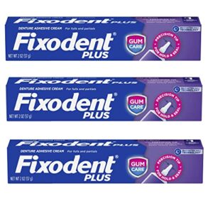 fixodent plus denture adhesive cream 2 oz (pack of 3)