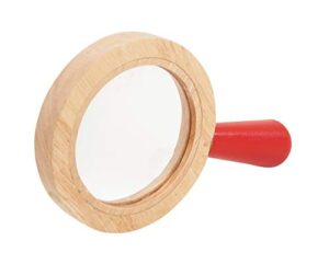 tickit-72225 wooden hand lens - magnifying lens for toddlers & children - wooden magnifier