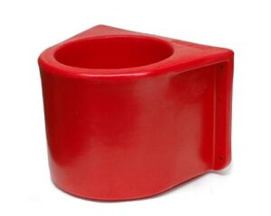 brower mbh5rlb insulated red horse bucket holder with cover, without a bucket