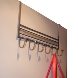 DecoBros Over The Door 6 Hook Organizer Rack - Silver