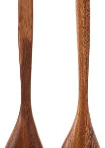 Lipper International Acacia Oblong Salad Servers, 12" Long, One Pair