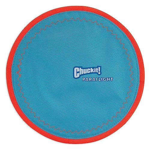 ChuckIt! Paraflight Flyer Dog Frisbee Toy Floats On Water; Gentle On Dog's Teeth And Gums; Large