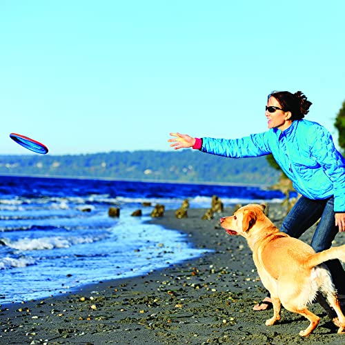 ChuckIt! Paraflight Flyer Dog Frisbee Toy Floats On Water; Gentle On Dog's Teeth And Gums; Large