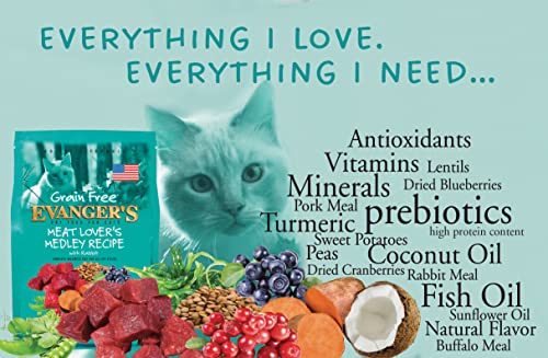 Evanger's Grain-Free Meat Lover'S Medley with Rabbit Dry Cat Food